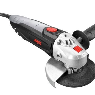 Esmerilhadora angular elétrica SKIL com disco de corte e punho lateral