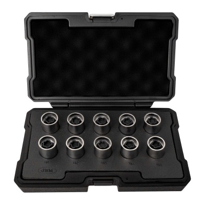 Conjunto de soquetes antimroubo em caixa preta