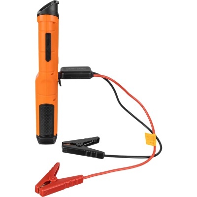 Detector elétrico portátil laranja com garras crocodilo