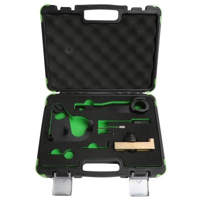 Kit de ferramentas de precisão em estojo rígido preto com interior verde