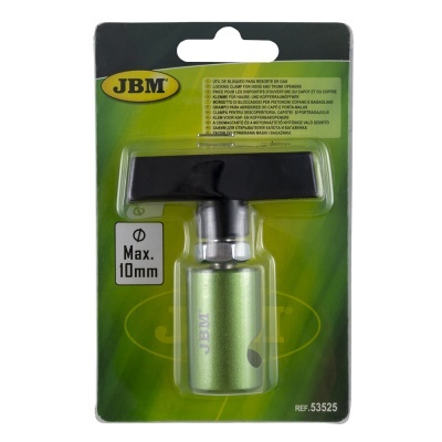 Chave tipo candado JBM verde e preta em embalagem blister