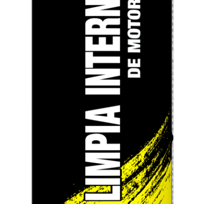 Frasco de producto TRATAUTO limpia interior de motores con imagen de motor y texto en español