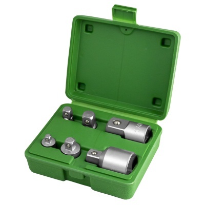 Conjunto de adaptadores de soquetes em caixa verde com 5 peças