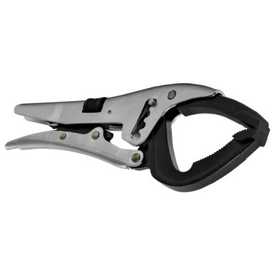 Alicate de aperto metálico com pega em borracha preta antiderrapante