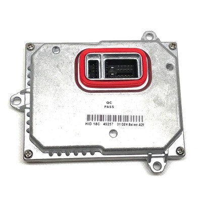 Bloco electrónico metálico com conectores e etiqueta de código de barras