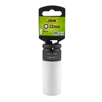 Soquete JBM 22mm para Opel em embalagem verde e preta
