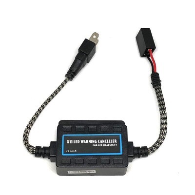 Dispositivo eletrónico X11 LED WARNING CANCELLER com cabos revestidos em trama preta e branca