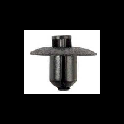 Clipe de retenção preto de plástico com cabeça larga