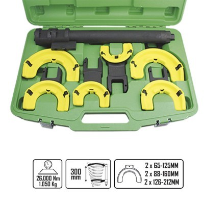 Conjunto ferramentas compressão molas automóvel mala verde
