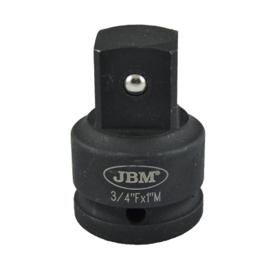Adaptador de ferramentas JBM preto em aço com inscrições 3/4