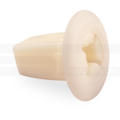 Inserto de plástico bege cónico com base circular