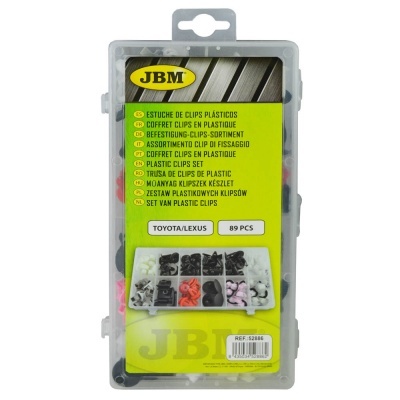 Conjunto de clips plásticos JBM em embalagem transparente para Toyota/Lexus