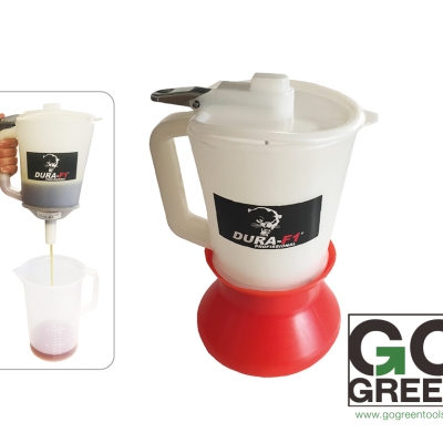 Doseador em plástico branco e vermelho DURA-F1 com pega a verter líquido
