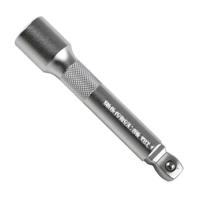 Extensor de chave de soquete em aço prateado com textura knurled
