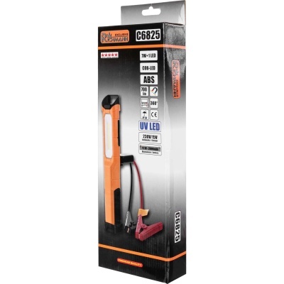 Caixa embalagem de ferramenta manual portátil com lâmpada LED e cabos com garras