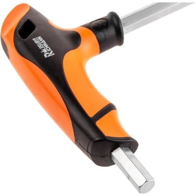 Chave de fenda T com cabo laranja e preto e ponta metálica