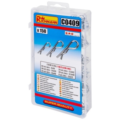 Caixa de grampos metálicos RICHMANN C0409 com 150 unidades