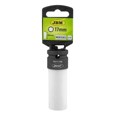 Chave de soquete JBM 17mm para Mercedes com etiqueta verde e amarelo