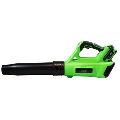 Soprador de folhas verde e preto com punho e tubo longo