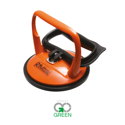 Ventosa de sucção para elevação laranja e preta com logótipo ROMANNI