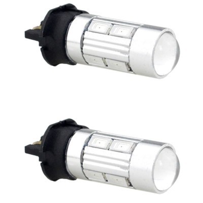 lâmpadas LED automotivas prateadas com base preta e fundo branco