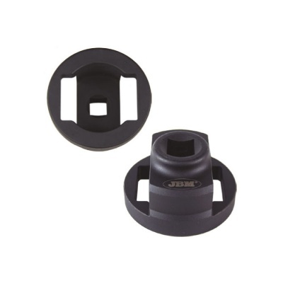 Adaptadores de encaixe quadrado em metal preto com logotipo JBM