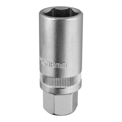 Chave soquete metálica prateada 18 mm para parafusos