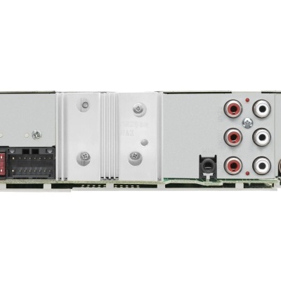 Dispositivo eletrónico com conectores RCA e entrada de antena na traseira