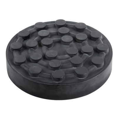 Base redonda preta com discos elevados