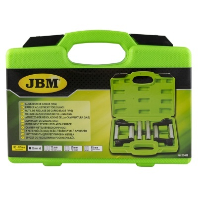 Mala verde com ferramentas de alinhamento JBM