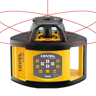 Nível laser amarelo e preto NIVEL SYSTEM NL520 com feixes laser vermelhos
