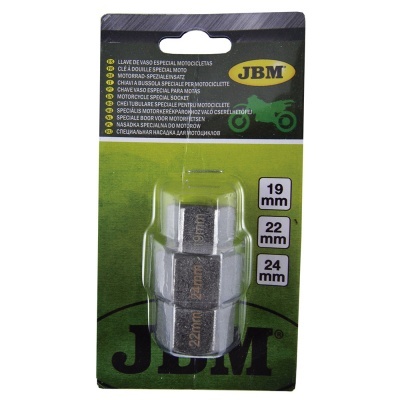 Adaptadores de soquete JBM para motos em embalagem verde e preta