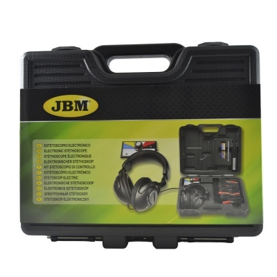 Estojo preto de plástico com estetoscópio electrónico JBM