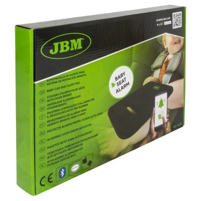 caixa do alarme para cadeira de bebé JBM em verde e preto