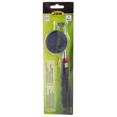 Espelho de inspeção JBM com cabo preto e espelho redondo na embalagem verde