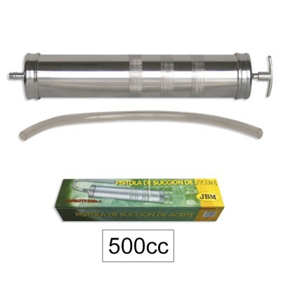 Pistola de sucção de óleo metálica com mangueira e caixa de embalagem