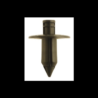 Peça plástica preta com formato cónico e cabeça circular larga