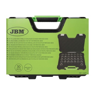 Mala de ferramentas verde para 30 peças de parafusos de bloqueio Mercedes-Benz