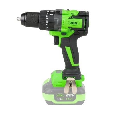 Berbequim sem fios JBM verde e preto com bateria 20V 4.0Ah 72Wh