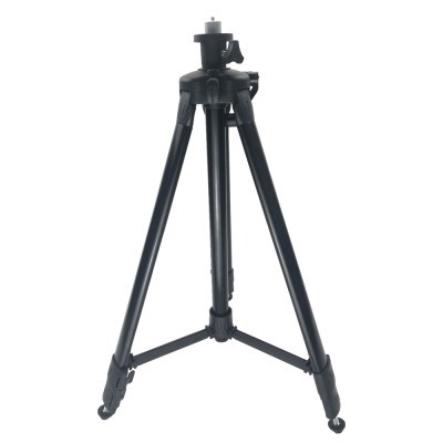 Tripé preto com três pernas ajustáveis em fundo branco