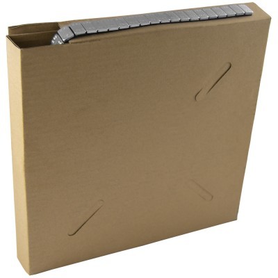 Suporte de cartão castanho com aba metálica prateada