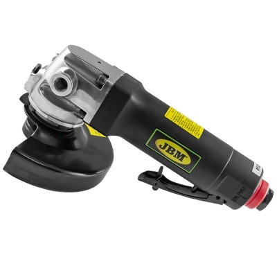 Rebarbadora elétrica preta e metálica da marca JBM sobre fundo branco