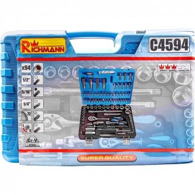 Estojo de ferramentas RICHMANN C4594 94 peças em caixa azul