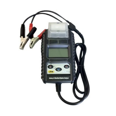 analisador de sistema elétrico e bateria JBM com visor LCD e clips elétricos