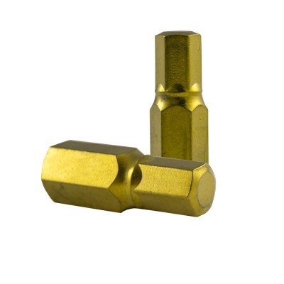 Extratores de parafusos dourados hexagonais isolados