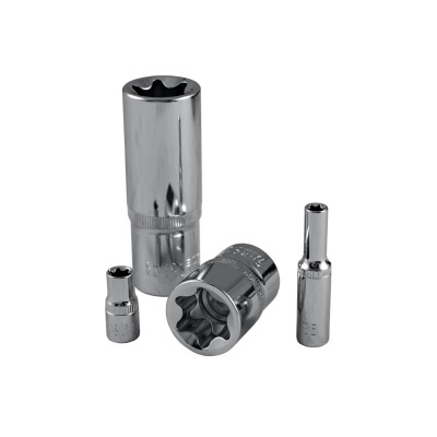 Conjunto de soquetes metálicos cromados variados