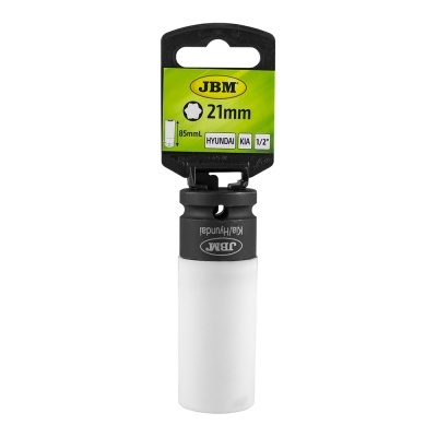 Chave de impacto JBM 21mm para Hyundai e Kia com embalagem preta e verde