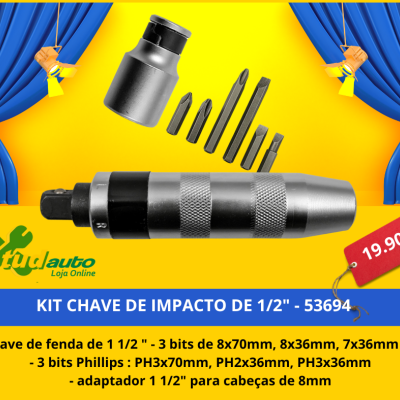 Kit chave de impacto 1/2