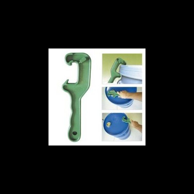 Chave verde para abrir tambores com forma ergonómica