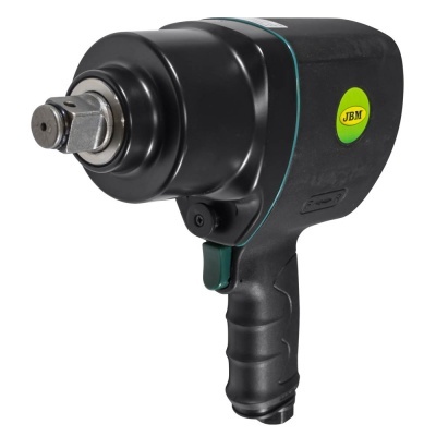 Chave de impacto pneumática preta com etiqueta JBM